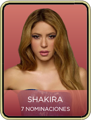 Shakira as a nominee